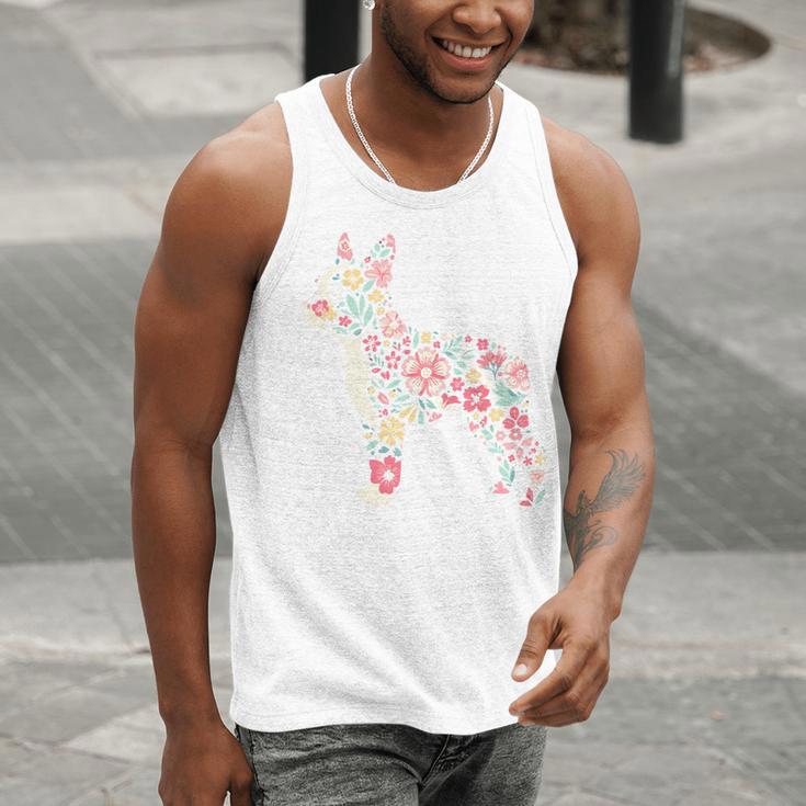 Floral FLower Boston Terrier Mom Grandma Men Tank Top, Boston Terrier Mom Tank Tops, funny gift