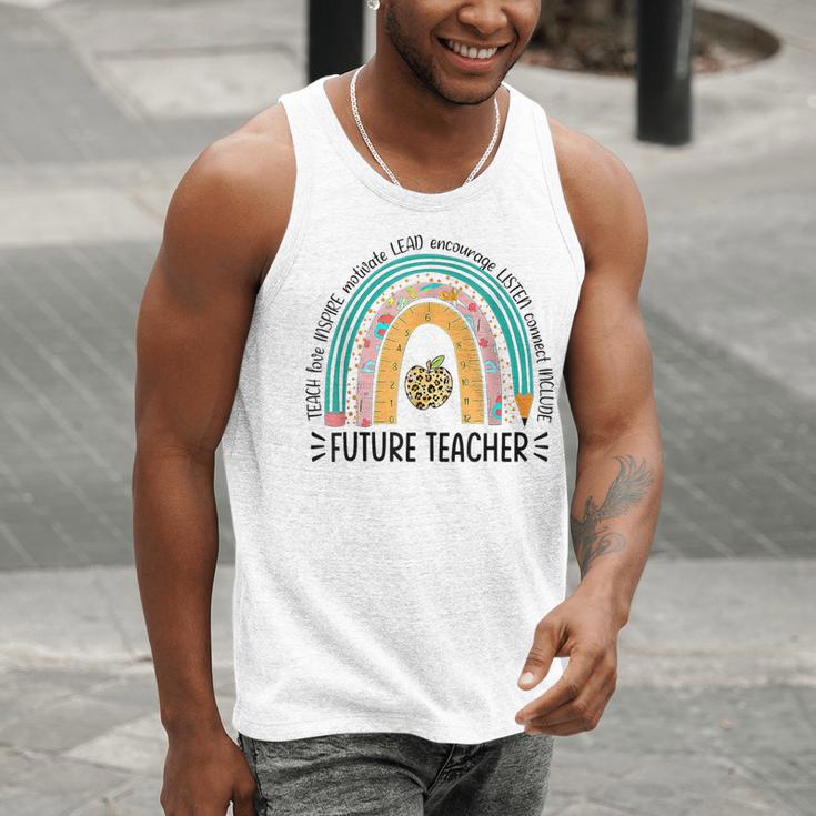 Future Teacher Cute Rainbow Leopard Teacher Outfit For Men Women Girls Kids Men Tank Top, Future Teacher Tank Tops, funny gift Future Teacher Cute Rainbow Leopard Teacher Outfit For Men Women Girls Kids Men Tank Top, Future Teacher Tank Tops, funny gift