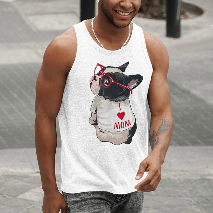Girls I Heart Mom Love Mama Boston Terrier Dog Lover Men Tank Top, Boston Terrier Mom Tank Tops, funny gift