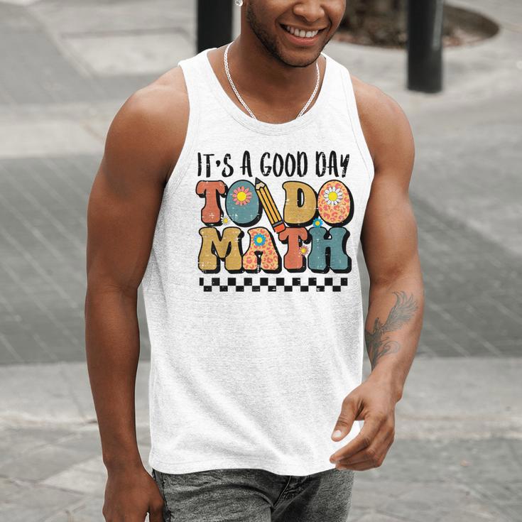 Good Day To Do Math Teacher Vintage Groovy Nerd Women Men Men Tank Top, Groovy Teacher Tank Tops, funny gift