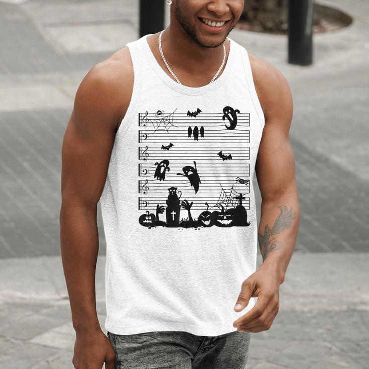 Halloween Music Note Clefs Spooky Ghost For Music Teacher Men Tank Top, funny gift Halloween Music Note Clefs Spooky Ghost For Music Teacher Men Tank Top, funny gift