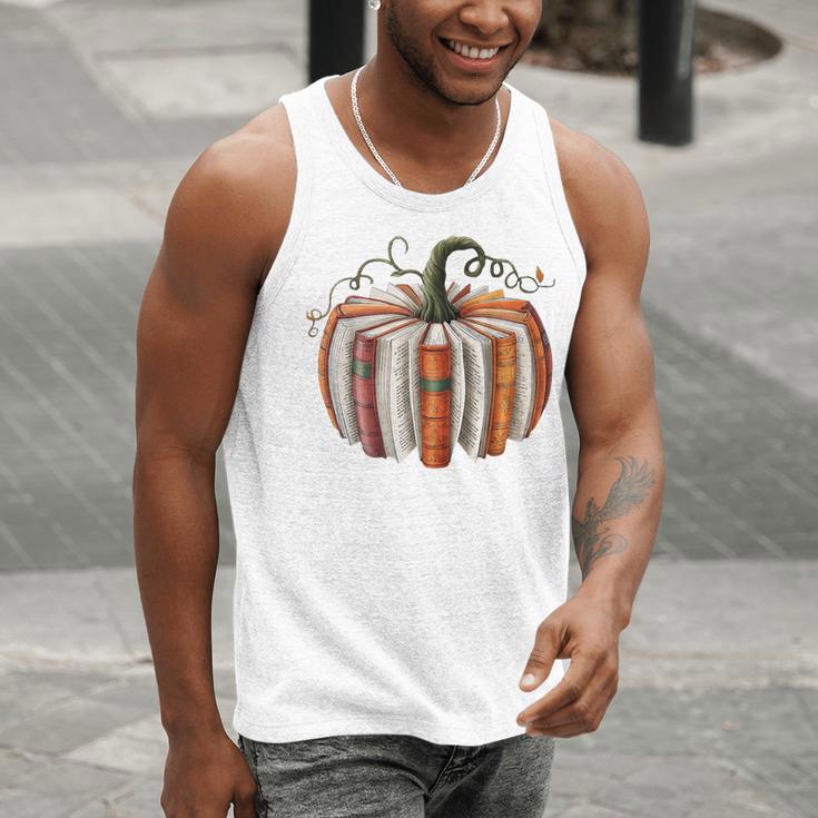 Halloween Teacher Librarians Fall Book Pumpkin Retro Reading Men Tank Top, funny gift Halloween Teacher Librarians Fall Book Pumpkin Retro Reading Men Tank Top, funny gift