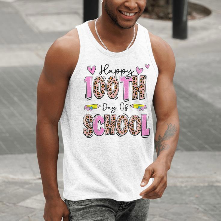 Happy 100th Day Of School Leopard Print Teacher Student Kids Men Tank Top, funny gift Happy 100th Day Of School Leopard Print Teacher Student Kids Men Tank Top, funny gift