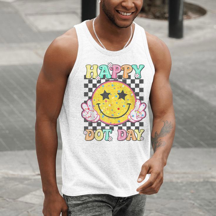 Happy Dot Day Hippie Flowers Smile Face Groovy Teacher Kids Men Tank Top, Groovy Teacher Tank Tops, funny gift Happy Dot Day Hippie Flowers Smile Face Groovy Teacher Kids Men Tank Top, Groovy Teacher Tank Tops, funny gift