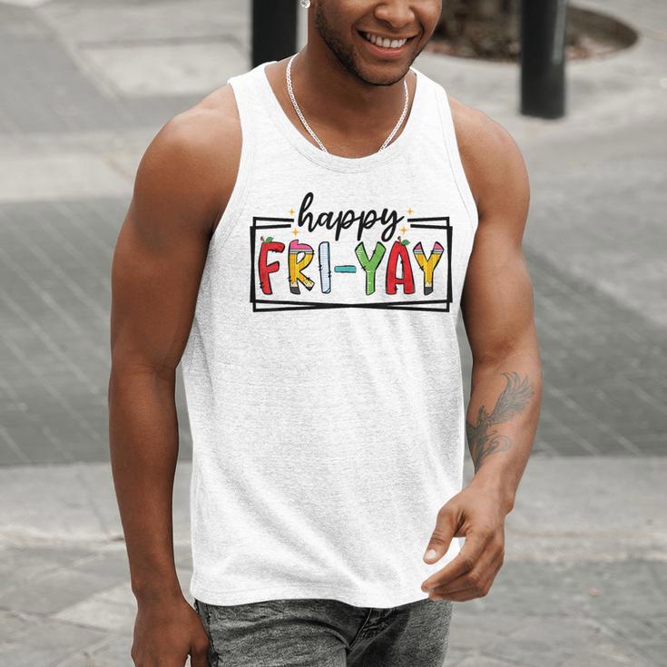 Happy Fri-Yay Friday Lovers Teacher Fri Yay Weekend Men Tank Top, funny gift