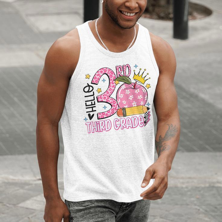 Hello 3rd Third Grade Back To School Pink Leopard Teacher Men Tank Top, funny gift Hello 3rd Third Grade Back To School Pink Leopard Teacher Men Tank Top, funny gift