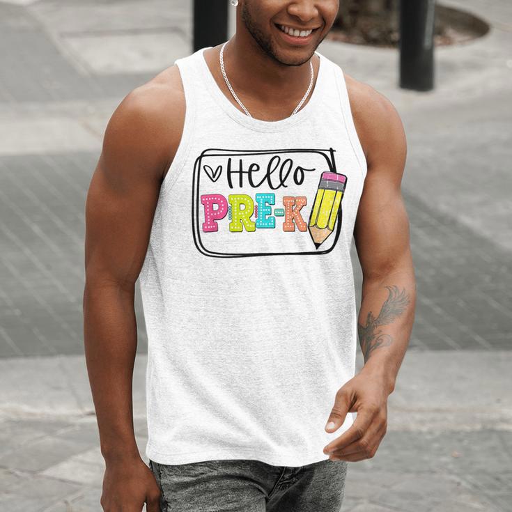 Hello Pre-K Team Preschool Teacher Kids Back To School Men Tank Top, funny gift Hello Pre-K Team Preschool Teacher Kids Back To School Men Tank Top, funny gift