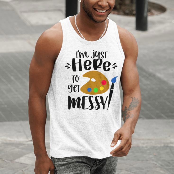 I'm Just Here To Get Messy Art Teacher Artist Painting Men Tank Top, funny gift I'm Just Here To Get Messy Art Teacher Artist Painting Men Tank Top, funny gift