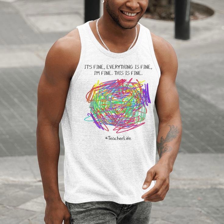 It's Fine Everything Is Fine I'm Fine Pre K Teacher Life For Men Women Girls Kids Men Tank Top, funny gift It's Fine Everything Is Fine I'm Fine Pre K Teacher Life For Men Women Girls Kids Men Tank Top, funny gift