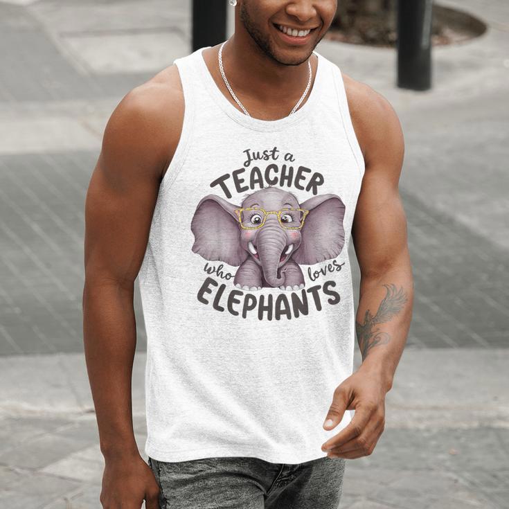 Just a Teacher Who Loves Elephants Elephant Lover Educator Men Tank Top, funny gift Just a Teacher Who Loves Elephants Elephant Lover Educator Men Tank Top, funny gift