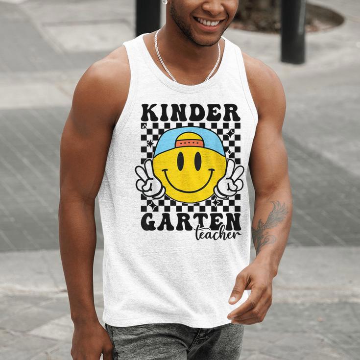 Kindergarten Teacher Hippie Smile Face Back School Men Tank Top, funny gift
