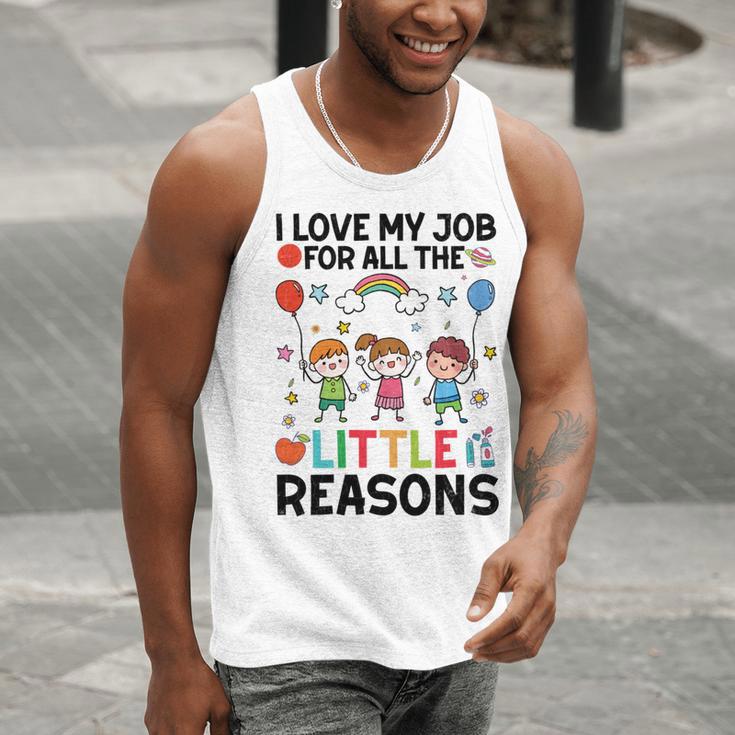 Love Job For Little Reasons Daycare Teacher Graphic Men Tank Top, funny gift