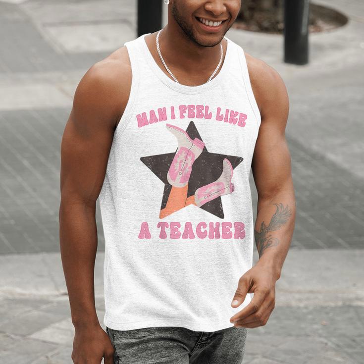 Man I Feel Like A Teacher Retro Western Country Cowgirl Men Tank Top, funny gift Man I Feel Like A Teacher Retro Western Country Cowgirl Men Tank Top, funny gift