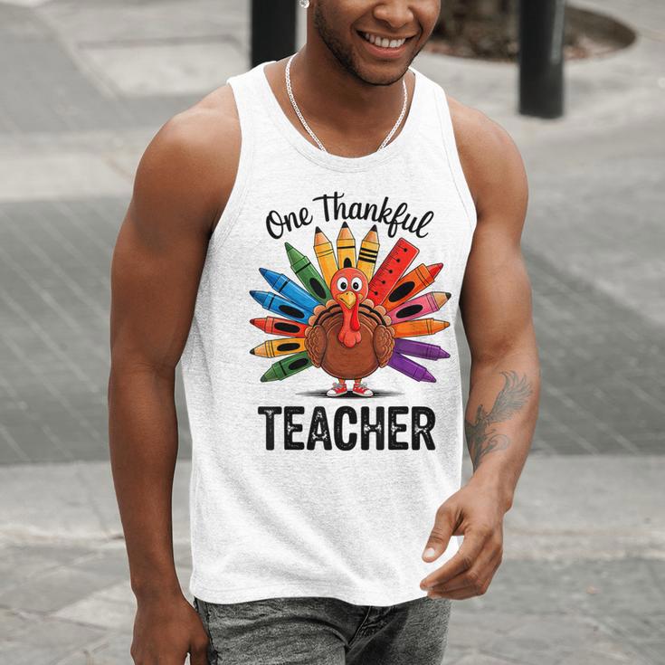 One Thankful Teacher Thanksgiving TurkeyCute Pencil Men Tank Top, funny gift One Thankful Teacher Thanksgiving TurkeyCute Pencil Men Tank Top, funny gift