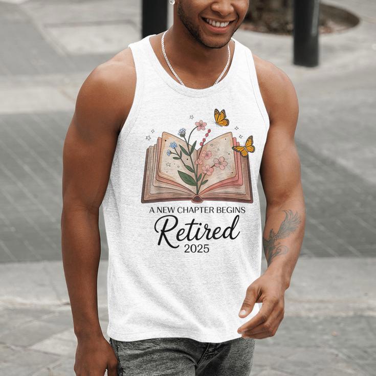 Retired 2025 A New Chapter Begins Retirement Teacher Book Men Tank Top, funny gift Retired 2025 A New Chapter Begins Retirement Teacher Book Men Tank Top, funny gift
