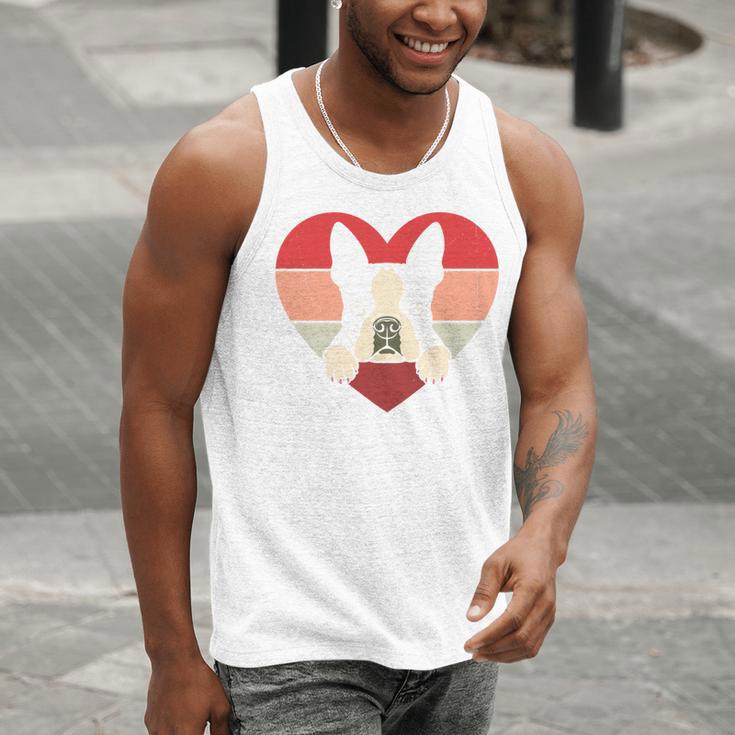 Retro Heart Boston Terrier Dog Vintage Valentine Men Tank Top, funny gift
