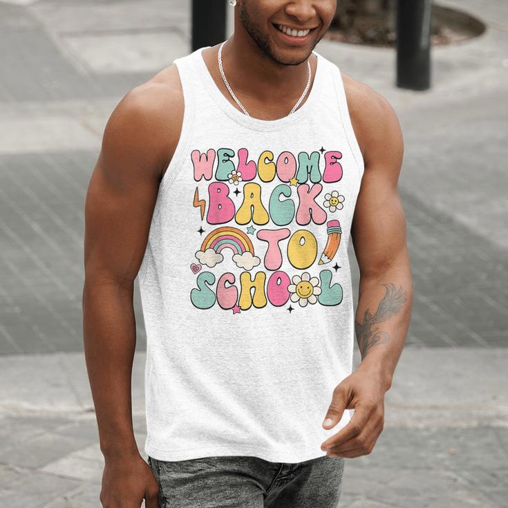 Retro Welcome Back To School Teacher Appreciation Boys Girls Men Tank Top, funny gift Retro Welcome Back To School Teacher Appreciation Boys Girls Men Tank Top, funny gift