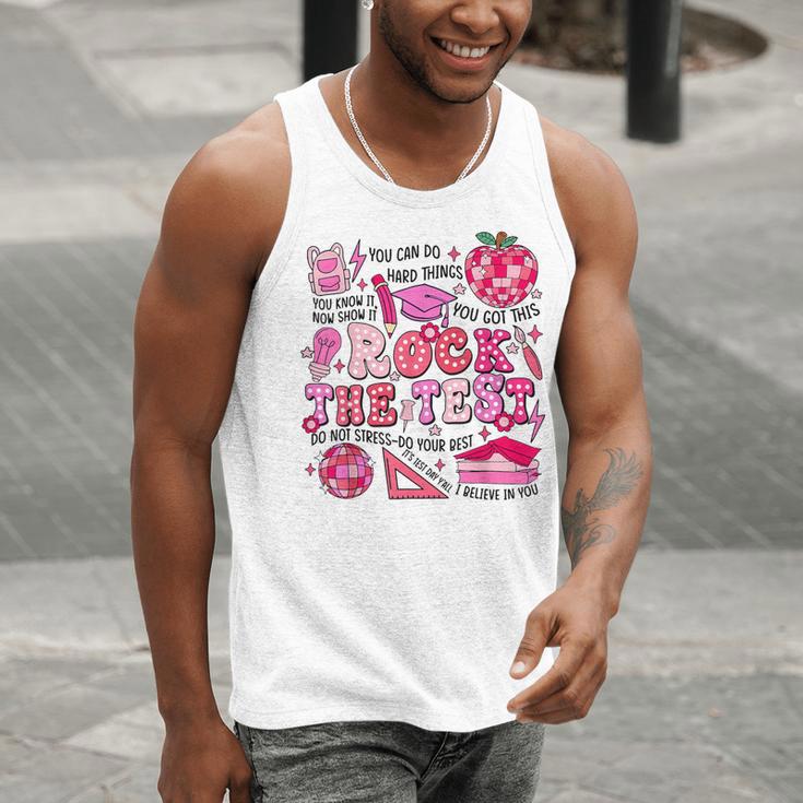 Rock The Test Testing Day Don't Stress Do Your Best Teacher For Men Women Girls Kids Men Tank Top, funny gift Rock The Test Testing Day Don't Stress Do Your Best Teacher For Men Women Girls Kids Men Tank Top, funny gift