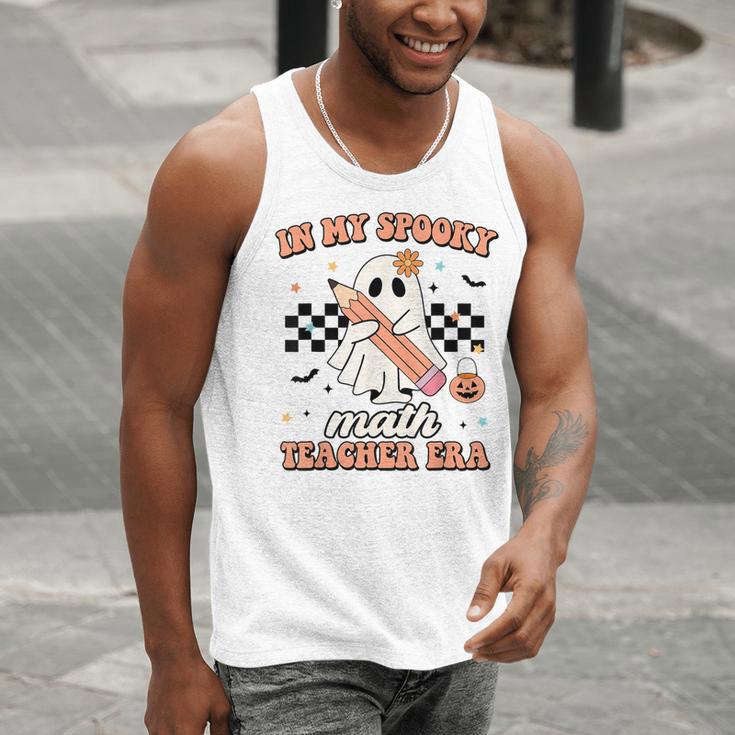 In My Spooky Math Teacher Era Groovy Retro Halloween Costume For Men Women Men Tank Top, Groovy Teacher Tank Tops, funny gift