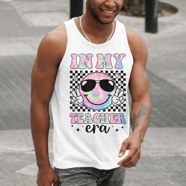 In My Teacher Era Groovy Tie Dye Back To School Cute Teacher Men Tank Top, Groovy Teacher Tank Tops, funny gift