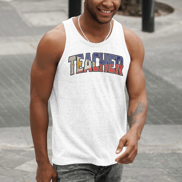 Teacher Filipino Vintage Heritage DNA Flag Men Tank Top, funny gift Teacher Filipino Vintage Heritage DNA Flag Men Tank Top, funny gift