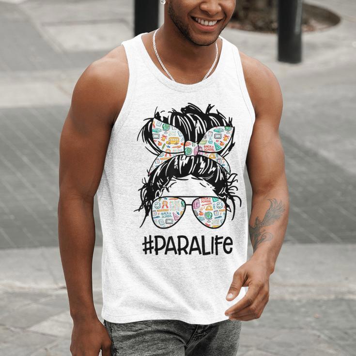 Teacher Para Life Tee Paraprofessional Cute Messy Bun Men Tank Top, funny gift Teacher Para Life Tee Paraprofessional Cute Messy Bun Men Tank Top, funny gift