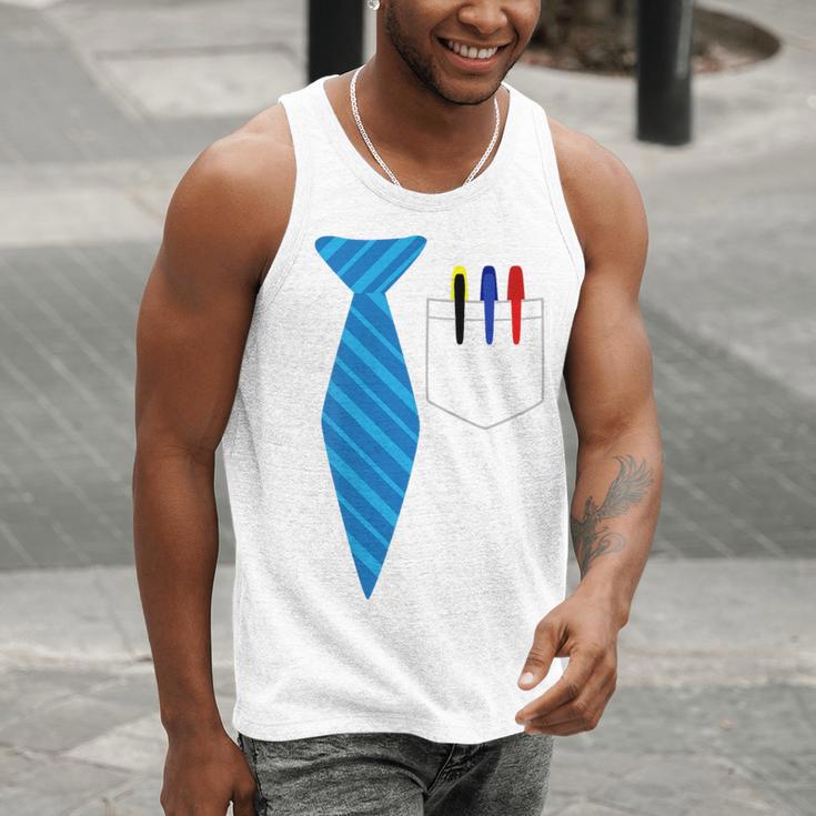 Teacher Tie & Pocket Protector Costume School Men Tank Top, funny gift Teacher Tie & Pocket Protector Costume School Men Tank Top, funny gift