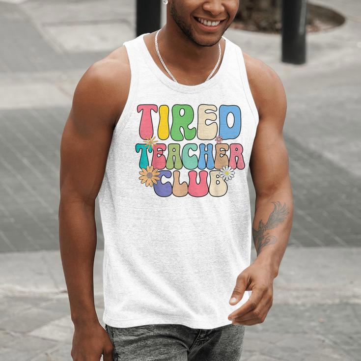 Tired Teachers Club Groovy Teachers Back To School Men Tank Top, funny gift Tired Teachers Club Groovy Teachers Back To School Men Tank Top, funny gift