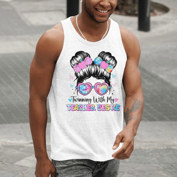 Twinning With My Teacher Bestie Twin Day Friends Teacher Men Tank Top, funny gift Twinning With My Teacher Bestie Twin Day Friends Teacher Men Tank Top, funny gift