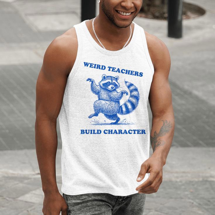 Weird Teachers Build Character Shirt Raccoon Dancing Men Tank Top, funny gift Weird Teachers Build Character Shirt Raccoon Dancing Men Tank Top, funny gift