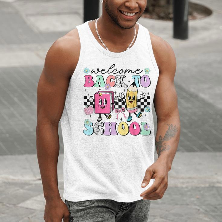 Welcome Back To School 2024 Teachers Students First Day Men Tank Top, funny gift