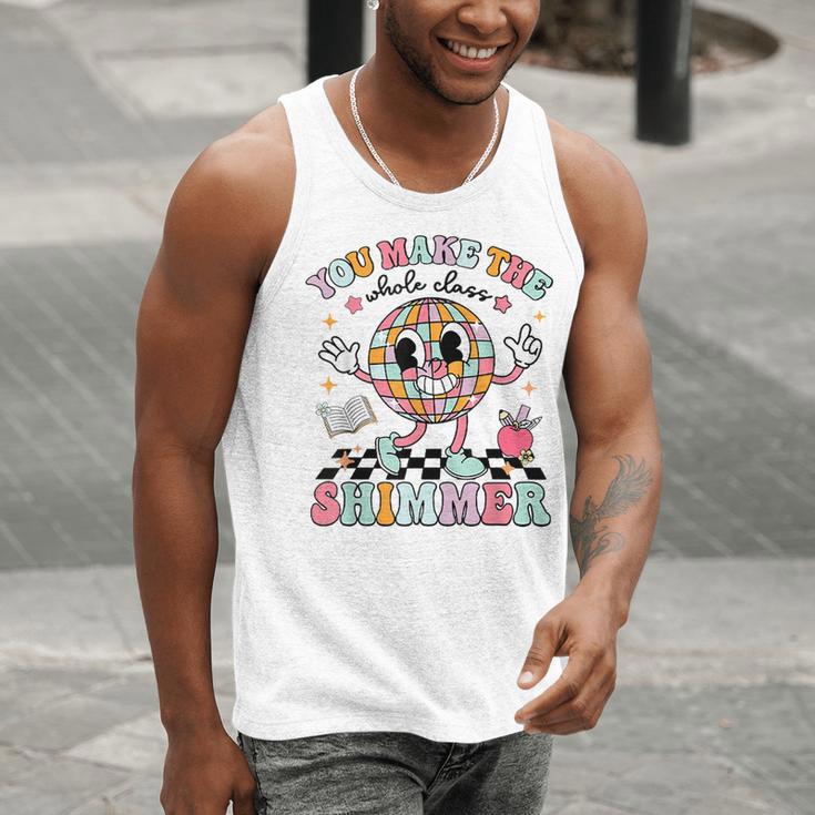 You Make The Whole Class Shimmer Teacher Era Back To School Men Tank Top, funny gift