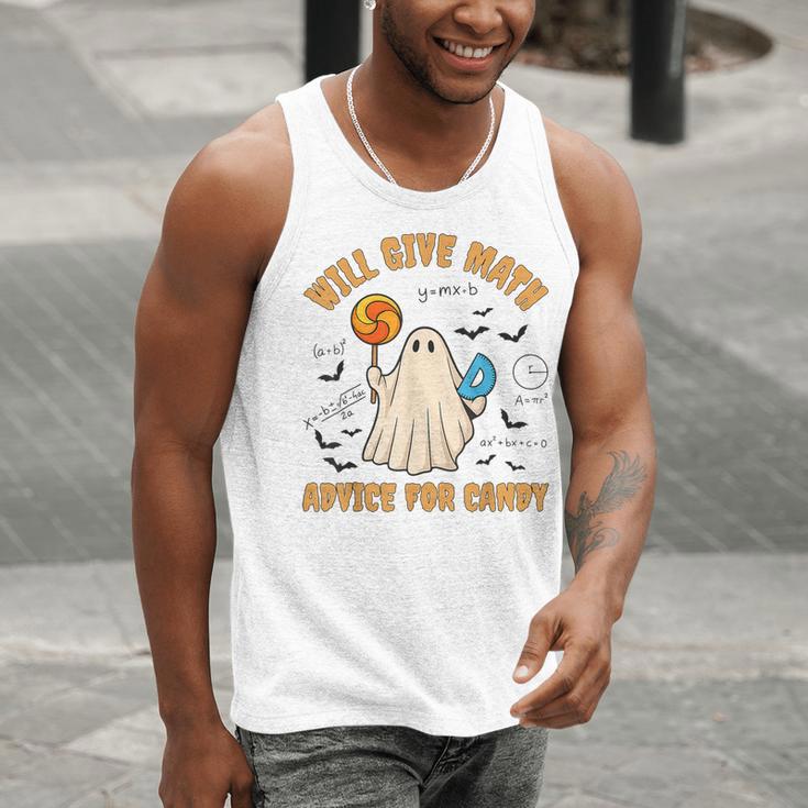 Will Give Math Advice For Candy Math Ghost Teacher Halloween Men Tank Top, funny gift Will Give Math Advice For Candy Math Ghost Teacher Halloween Men Tank Top, funny gift