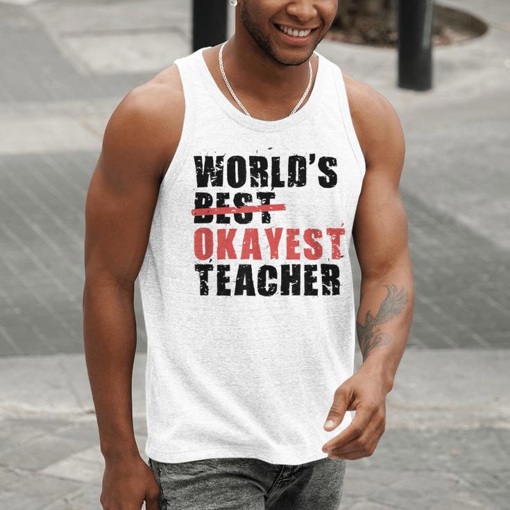 World's Best Okayest Teacher ACY025a For Men Women Men Tank Top, funny gift World's Best Okayest Teacher ACY025a For Men Women Men Tank Top, funny gift