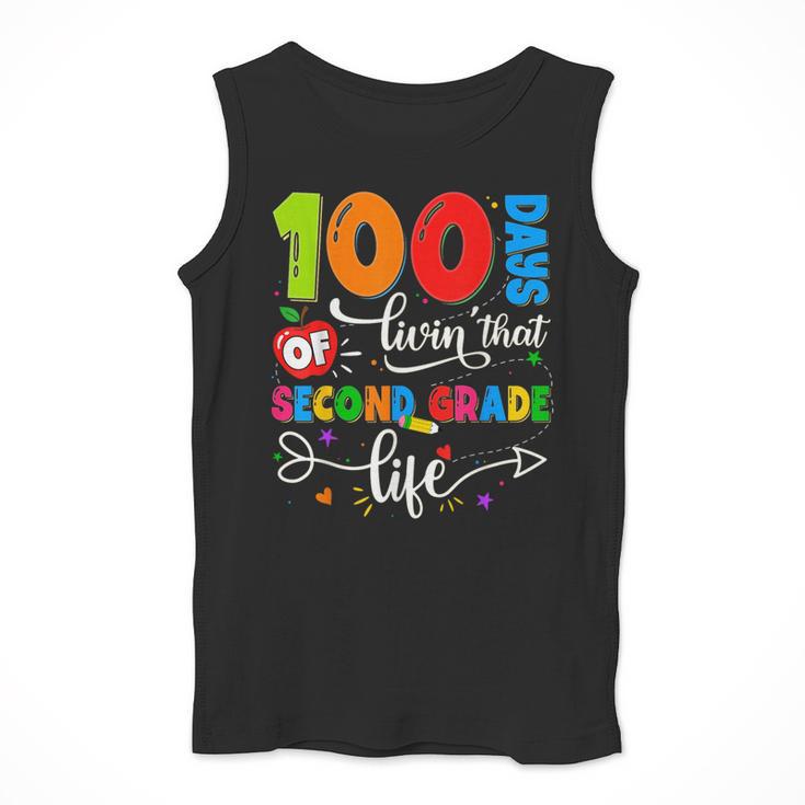 100 Days Of Living That 2nd Grade Life Boy Girl Teacher Men Tank Top, 2nd Grade Teacher Gifts, funny design