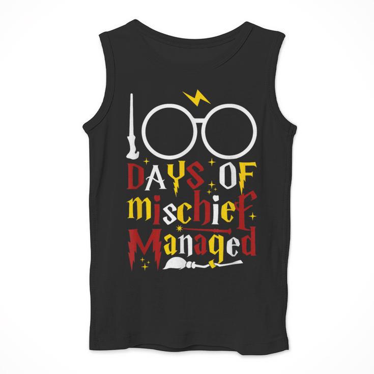 100 Days Of Mischief Managed Teacher Kid 100th Day Of School Men Tank Top, funny design