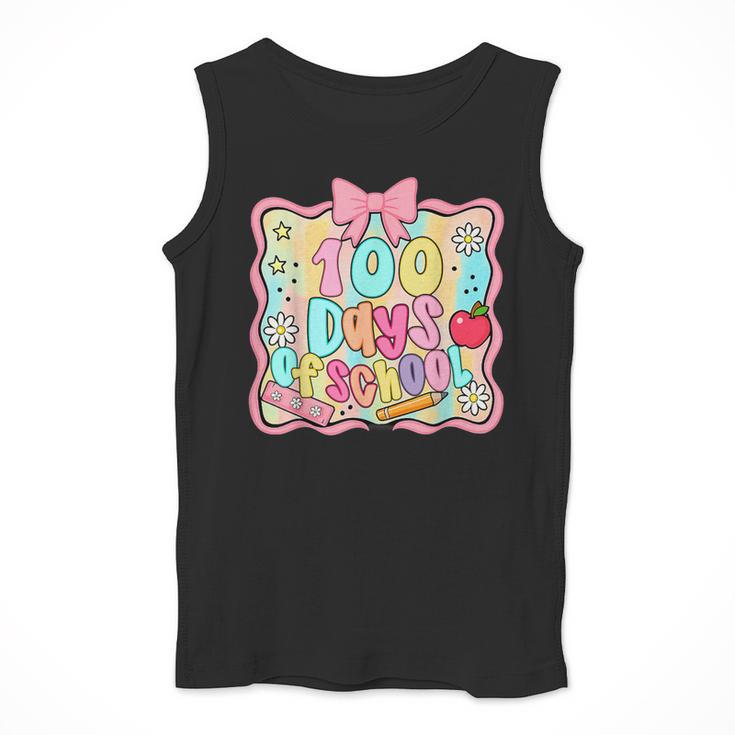 100 Days Of School Preppy 100th Day Of School Teacher Kids Men Tank Top, funny design 100 Days Of School Preppy 100th Day Of School Teacher Kids Men Tank Top, funny design