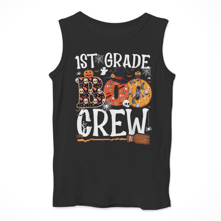 1st Grade Boo Crew Cute Ghost Halloween Teacher Kids Men Tank Top, funny design