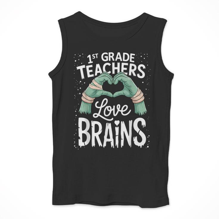 1st Grade Teachers Love Brains Shirt Halloween Teacher Men Tank Top, funny design 1st Grade Teachers Love Brains Shirt Halloween Teacher Men Tank Top, funny design