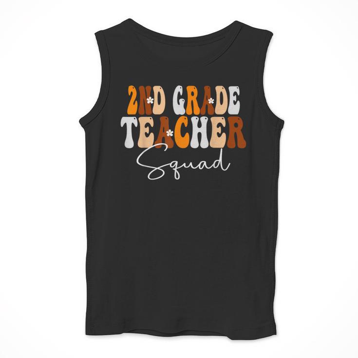 2nd Grade Teacher Squad Cute Women Groovy Fall Autumn Lovers Men Tank Top, Groovy Teacher Gifts, 2nd Grade Teacher Gifts, funny design