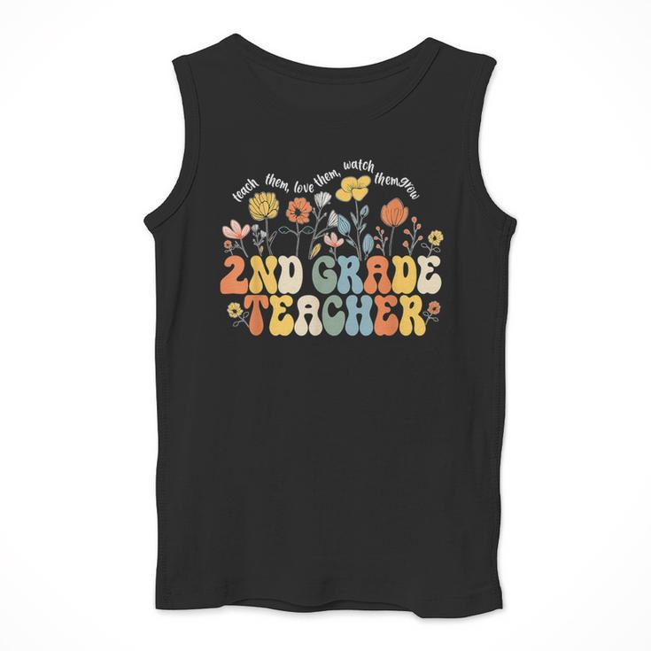 2nd Second Grade Teacher Appreciation Teaching Wildflowers Men Tank Top, 2nd Grade Teacher Gifts, funny design