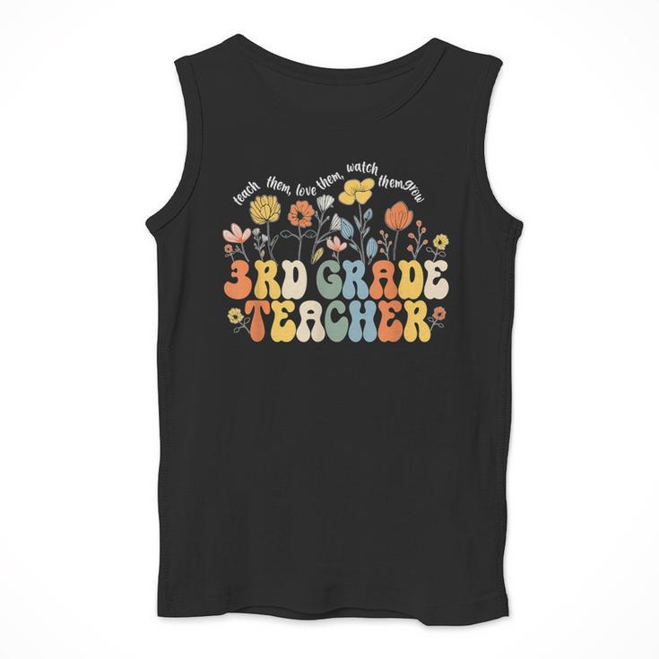 3rd Third Grade Teacher Appreciation Teaching Wildflowers Men Tank Top, funny design 3rd Third Grade Teacher Appreciation Teaching Wildflowers Men Tank Top, funny design