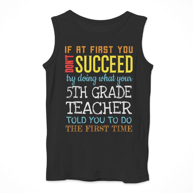5th Grade Teacher Appreciation Men Tank Top, funny design