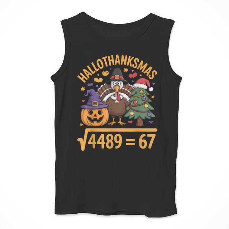 67 Meme Math Teacher Root 4489 Hallothanksmas Six Seven Men Tank Top, funny design