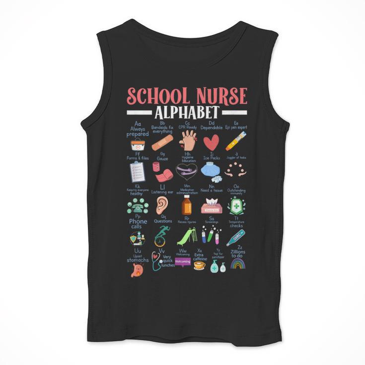 ABC School Nurse Alphabet Student Teacher Health Worker Men Tank Top, funny design