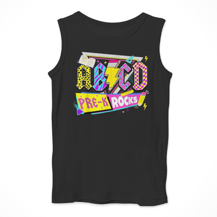 ABCD Pre-K Rocks Back To School PreK Kindergarten Teacher Men Tank Top, funny design