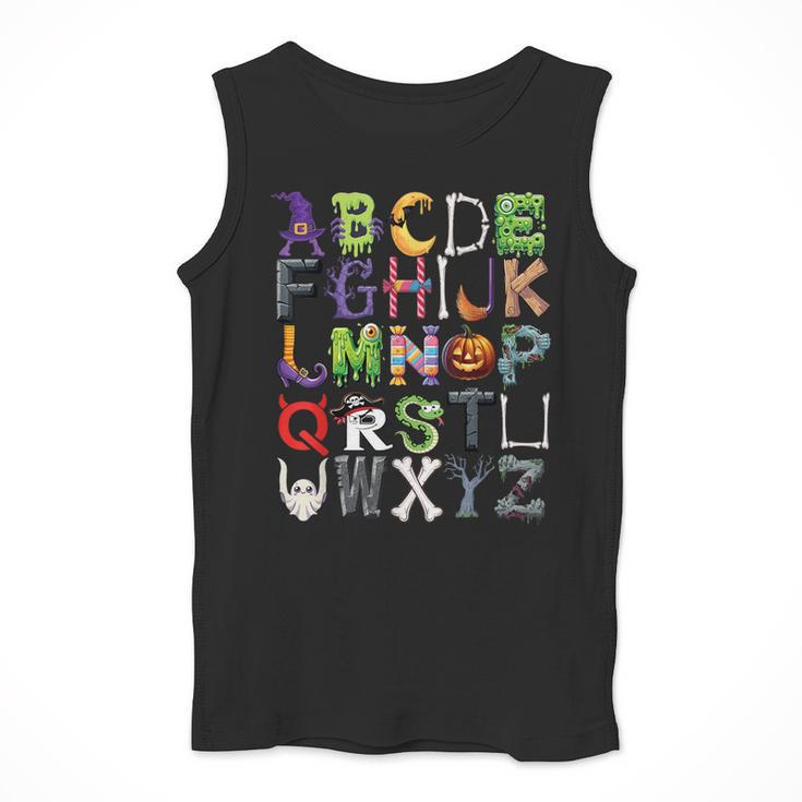 ABCs Alphabet Halloween Learning Kindergarten Teachers Men Tank Top, funny design
