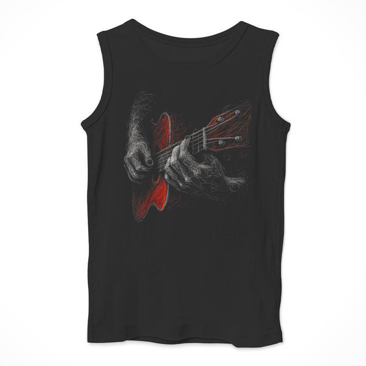 Acoustic Guitar Player Shirt Vintage Music Teacher Guitarist Men Tank Top, funny design