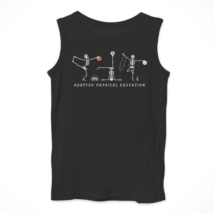 Adapted Physical Education Teacher Skeleton Sports Phys Ed Men Tank Top, funny design