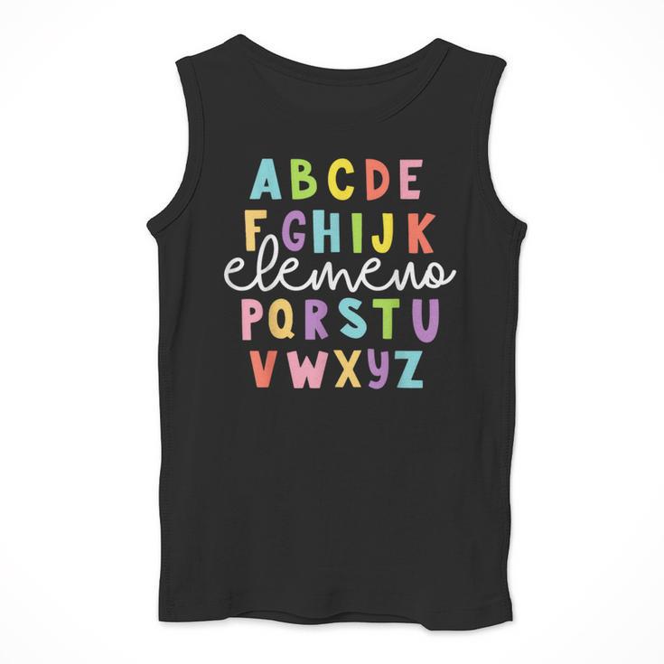 Alphabet ABC Elemeno Teacher Student Back To School Men Tank Top, funny design Alphabet ABC Elemeno Teacher Student Back To School Men Tank Top, funny design